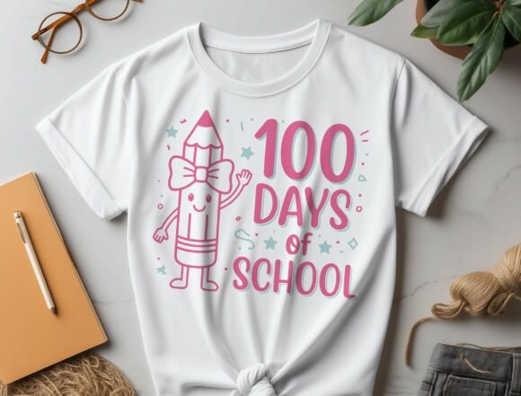 100 Days of School Coquette Bow SVG