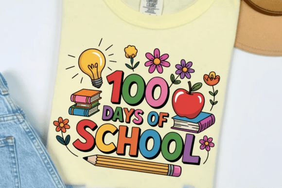 100 School Days PNG, Graphics & T-Shirt Designs