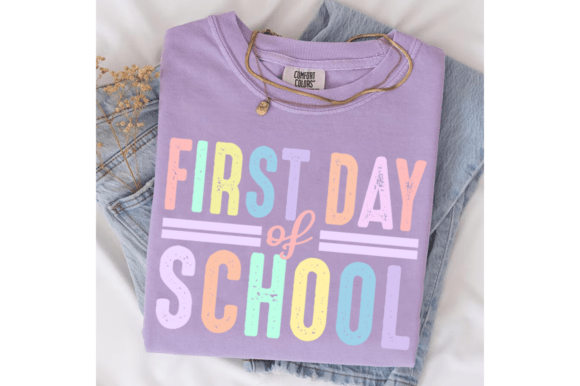 Bright First Day of School SVG, Teacher P