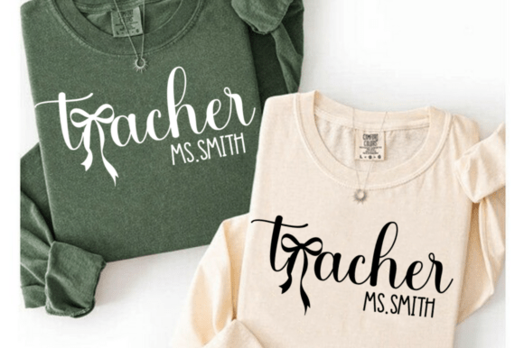 Coquette Bow Teacher SVG Graphics