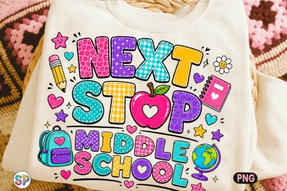 Middle School Shirt, Back to School Png