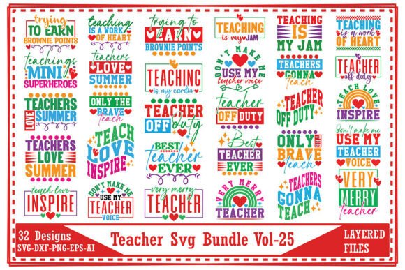 Teacher Svg Bundle Vol-25: A Graphics Goldmine for T-Shirt Designs