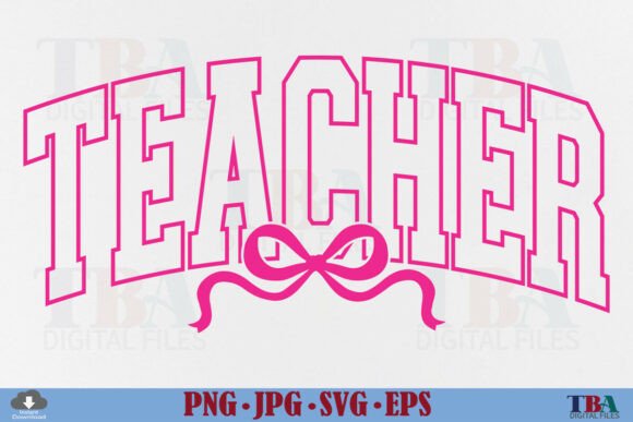 Teacher Svg, Coquette Teacher Bow Png