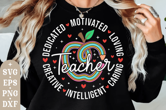 Teacher SVG Design: A Versatile Graphic for T-Shirt and Branding Projects