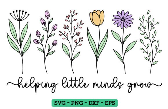 Teacher Wildflower SVG PNG – Graphics and T-Shirt Designs