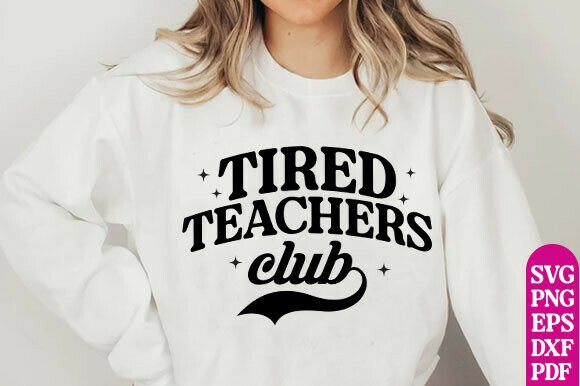 Trendy Retro Teacher SVG, Teachers Club: A Versatile Graphic Design Asset for T-Shirt Designs